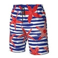 thumbnail image 5 of Kll Sea Stars Men'S Casual Summer Beach Shorts Hawaiian Shorts With Pockets-Large, 5 of 9
