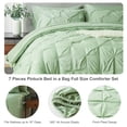 thumbnail image 3 of Davulos Full Comforter Set,7 Pieces Green Bedding Sets for All Season Bed in a Bag with Comforter ,Flat Sheet ,Fitted Sheet ,Pillowcases & Shams, 3 of 8