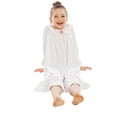 thumbnail image 5 of IROINNID Toddler Girls Pajamas Dress Summer Long Sleeve and Long Dress Round Neck Cute Ruffled Kids Clothes, 5 of 9
