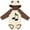 Natural & Brown w Ears, variant on Inktastic Music Notes for the Music Lover Boys or Girls Long Sleeve Baby Bodysuit
