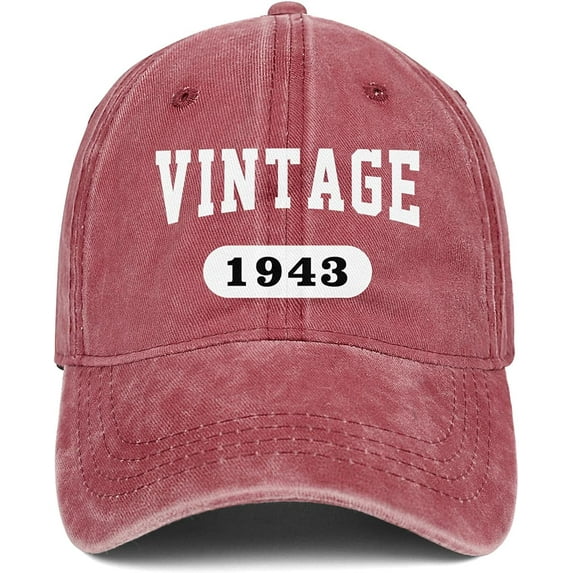 80th Birthday Gifts for Men Women Hats 1943 Vintage 80 Year Old Embroidered Baseball Cap
