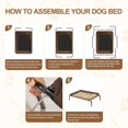 thumbnail image 4 of 2 in1 Elevated Cooling Dog Bed for Large Dogs Raised Dog Cot Beds with Chew Proof Breathable Mesh and Metal Frame Portable Pet beds with No-Slip Rubber Feet for Indoor & Outdoor Easy to Clen, 4 of 15