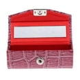 thumbnail image 6 of PU Leather Lipstick Case with Mirror Makeup Bags - Red, as described Brown, 6 of 7