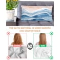 thumbnail image 3 of Blue Coastal Beach Pillow Cases Cal King Size, Smooth Satin Pillowcase for Hair and Skin, Modern Oil Painting Nautical Decorative Cooling Bed Pillow Covers with Zipper, 20x40 Inches, 3 of 5