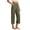 Dark Green, variant on Women's Pants, Effortless Wide Leg Casual Pants High Rise Capri Cut Trousers in Relaxed Fit for Spring to Fall Coffee L