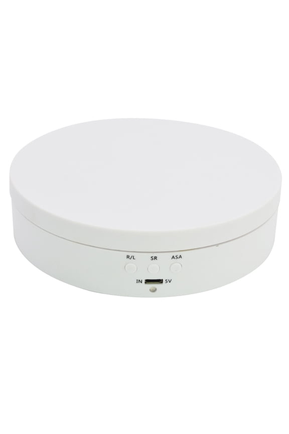 3 Speeds Electric Rotating Display Stand Mirror Turntable Jewelry Holder Battery/USB Power