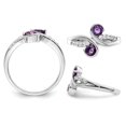 thumbnail image 4 of 7/10 Carat (CTW) AMETHYST & WHITE TOPAZ Bague en argent sterling, 4 of 4