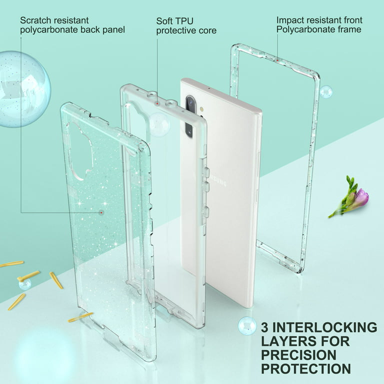 ULAK Samsung Galaxy Note 10 Plus Case, Heavy Duty Shockproof Protective  Phone Case for Samsung Galaxy Note 10+ 5G, Crystal Clear 