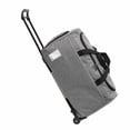 thumbnail image 3 of Bolsa de lona con ruedas, de tela Oxford, de gran capacidad, para hombres y mujeres, con de tracción, impermeable, para viajes y almacenamiento. Gris, 3 of 8