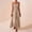 Khaki women's sleeveless maxi dress a1, variant on Women's Sleeveless V Neck Maxi Dress Ruched Flowy Boho A-Line Casual Elegant Long Vacation Dress for Summer Beach, Black 2XL