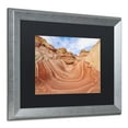 thumbnail image 2 of Trademark Fine Art 'Trough at The Wave' Canvas Art by Michael Blanchette Photography, Black Matte, Silver Frame, 2 of 3