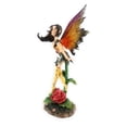thumbnail image 3 of Ain’t It Nice Fairy Figurine Yellow with Clear Wings and Patterned Socks Enjoying Nature Surrounded by Roses Collectible Fairy Statue Fantasy Décor Sculpture, 4(L) 3(W) 9.75(H) Inches, 3 of 6
