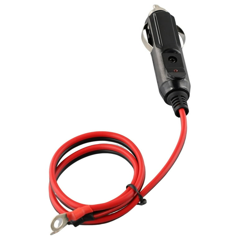 12V Heavy Duty 15A Male Plug Car Cigarette Lighter Power Adapter Supply  Cable