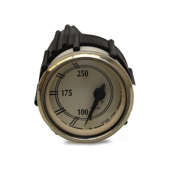 Faria Boat Temperature Gauge GBC033A | Bennington 2 Inch Silver Cream