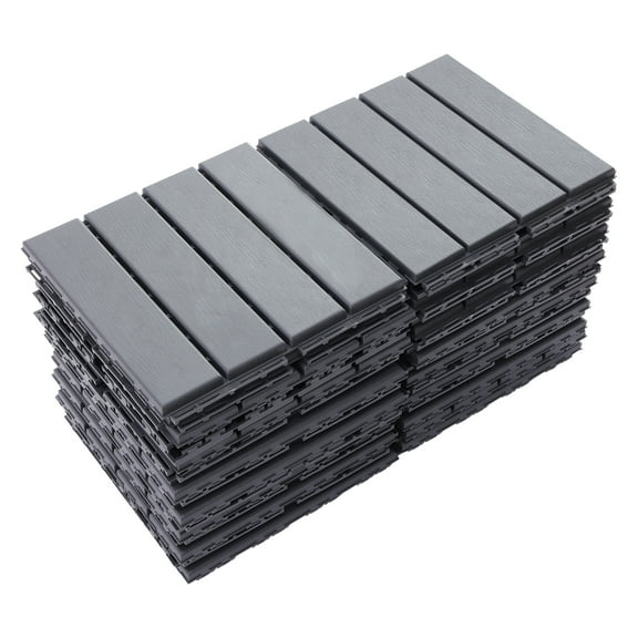Autrinix Interlocking Patio Tiles, Durable Plastic & Easy Snap Installation, Slip-Resistant, for Garden, Deck & Outdoor Spaces