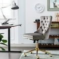 thumbnail image 6 of Swivel and Adjustable Chair / Gray Velvet for Office Use, 6 of 7