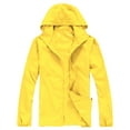 thumbnail image 5 of TKLPEHG Rain Jacket Women Lightweight Hooded Raincoat Long Sleeve Waterproof Windbreaker Clothing Packable Rain Coats With Pockets (Yellow,XXL), 5 of 6