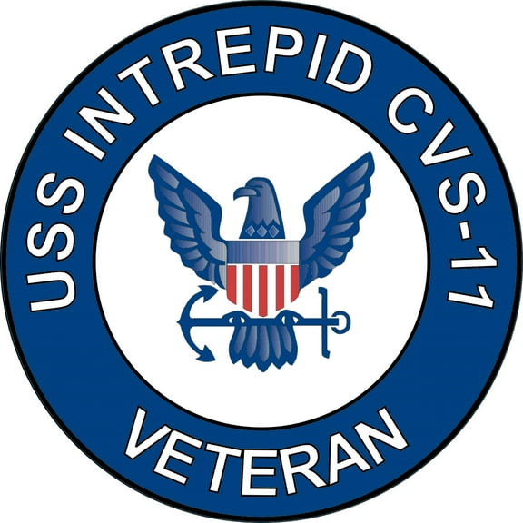 3.8 Inch USS Intrepid CVS-11 Veteran Sticker Decal