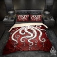 thumbnail image 1 of Red Gothic Bed Cover, Duvet or Comforter, Bloody White Goth Bedding Set,, 1 of 7