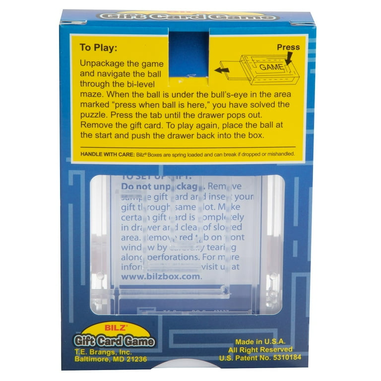 Gift card store puzzle box walmart