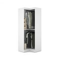 thumbnail image 3 of Bestar Pur 32" Corner Closet Wood Storage Unit in White, 3 of 6