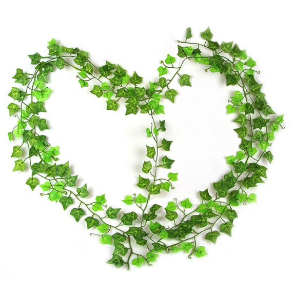 WSYW 1 PC Fake Ivy Leaves Artificial Vine Hanging Plant For Wedding Home Decor 7.9ft