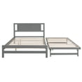 thumbnail image 6 of Euroco Pine Wood Full Bed with Trundle, Convertible Beds, Gray, 6 of 17