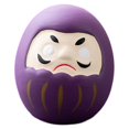 thumbnail image 4 of Figura de Daruma japonesa, estatua decorativa de cerámica para estantería, escritorio del hogar. Púrpura, 4 of 8