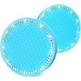 thumbnail image 1 of Posavasos Bling para coche, posavasos con inserto de portavasos para coche, posavasos de cristal de silicona para coche, posavasos con portavasos Bling, alfombrilla de cristal antideslizante, 1 of 5
