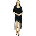 thumbnail image 5 of Bimba Women Kimono Solid Shrug With Long Fringes Exclusive Tassel Cover-Up, 5 of 6