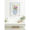 thumbnail image 6 of Kate and Laurel Sylvie Beaded Pink Blooms in Chinoiserie Vintage Framed Canvas Wall Art by Patricia Shaw, 18x24 White, Decorative Floral Art for Wall, 6 of 7