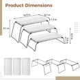thumbnail image 5 of Extra Large 3-Tier Serving Tray Set, Melamine Dessert Display Stand, 17" Buffet Food Display Rack with Foldable Stand, Tiered Platters for Party, Buffet, Event, 5 of 6