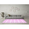 thumbnail image 3 of Ahgly Company Indoor Round Trellis Pink Contemporary Area Rugs, 7' Round, 3 of 4