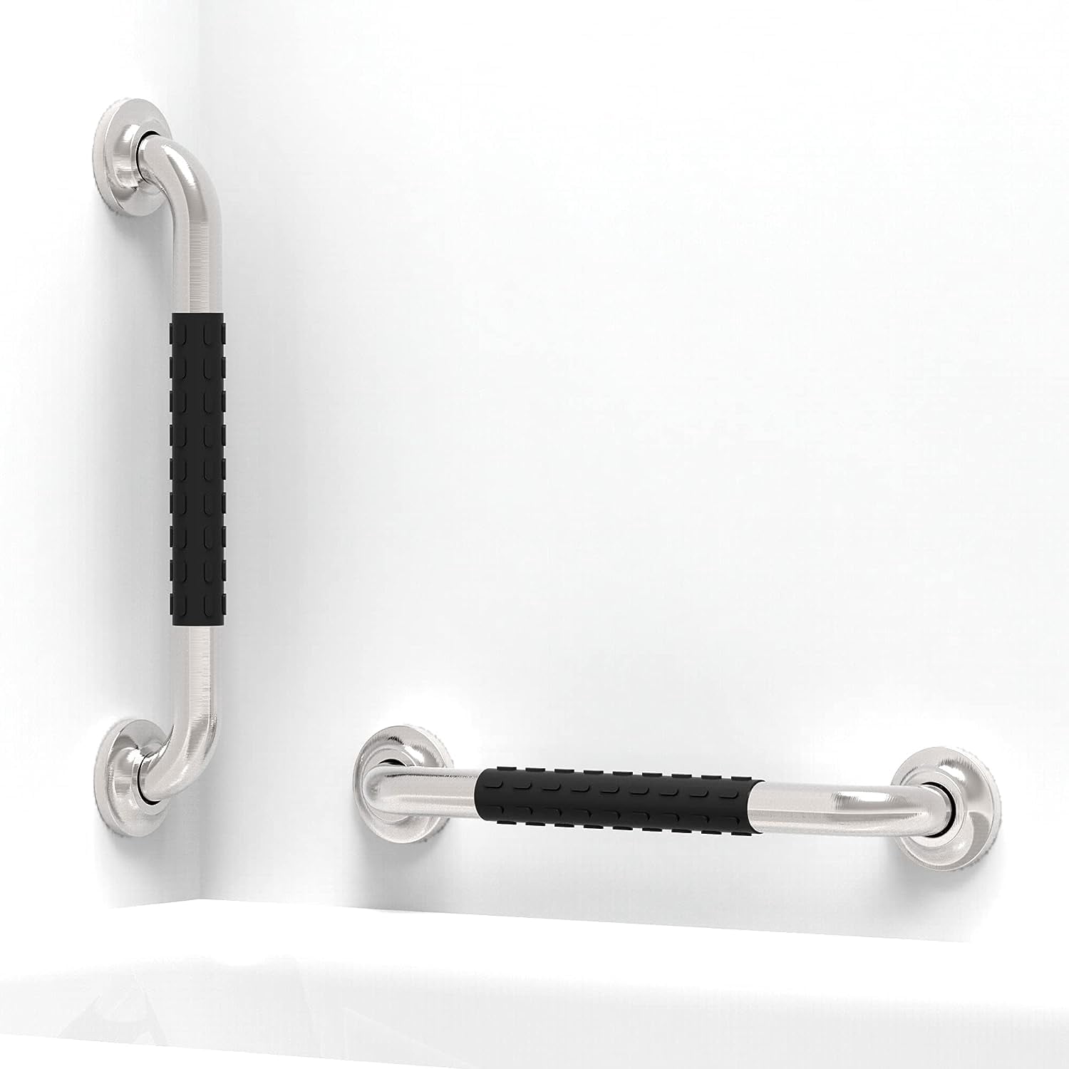 AmeriLuck 2-Pack 16 inches Designer Bath Grab Bar with Anti-Slip Rubber ...