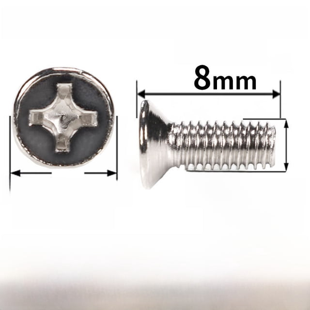 Tornillos de cabeza plana Phillips niquelados Tornillos para muebles Tornillos para máquina con cabeza avellanada y ranura cruzada Tornillo