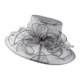 thumbnail image 5 of Sombrero de verano para mujer con flores y hojas anchas - Sombrero de playa para despedida de soltera, encaje/poliéster, talla única, protección UV, 5 of 5