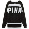 thumbnail image 3 of Victoria's Secret Pink Size XSmall Lace Up Varsity Crew Color Marl Black NWT, 3 of 3