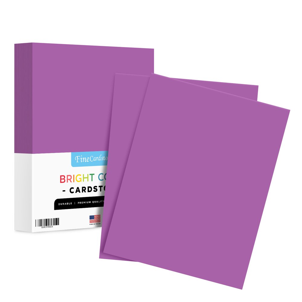 Violet Premium Colored Card Stock Paper Medium Weight 65lb Cardstock