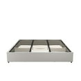 thumbnail image 5 of RealRooms Alden Faux Leather Platform Bed with Wood Slats and Under Bed Storage Drawers, King, White, 5 of 9