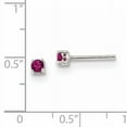 thumbnail image 2 of 925 Sterling Silver 3mm Round Created Ruby Post Earrings, 2 of 5