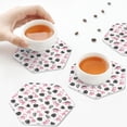 thumbnail image 7 of Gaeub Cute Dinosaur Print 6 Pcs Leather Coasters for Drinks ,Drink Coasters Sets,Drink Table Cup Coasters for Living Room Kitchen Coffee Decor,Hexagon, 7 of 7