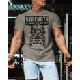 thumbnail image 3 of Gymish Strength Is Earned Not Given Workout T-Shirt – Motivational Gym Tee for Men, Athletic Lifting Shirt, 3 of 6