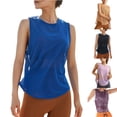 thumbnail image 3 of B91xZ Womens Tops Plus Size Athletic Racerback Sports Tank Tops,Orange M, 3 of 4