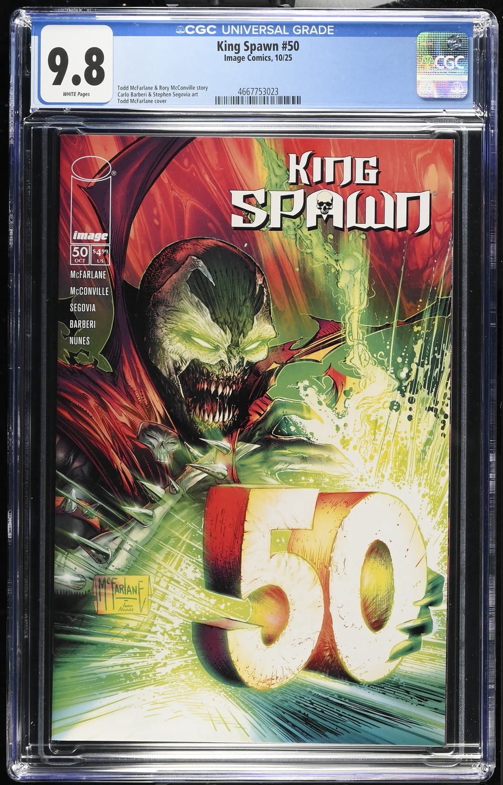 King Spawn #50 - CGC 9.8 Comic Book - Walmart.com