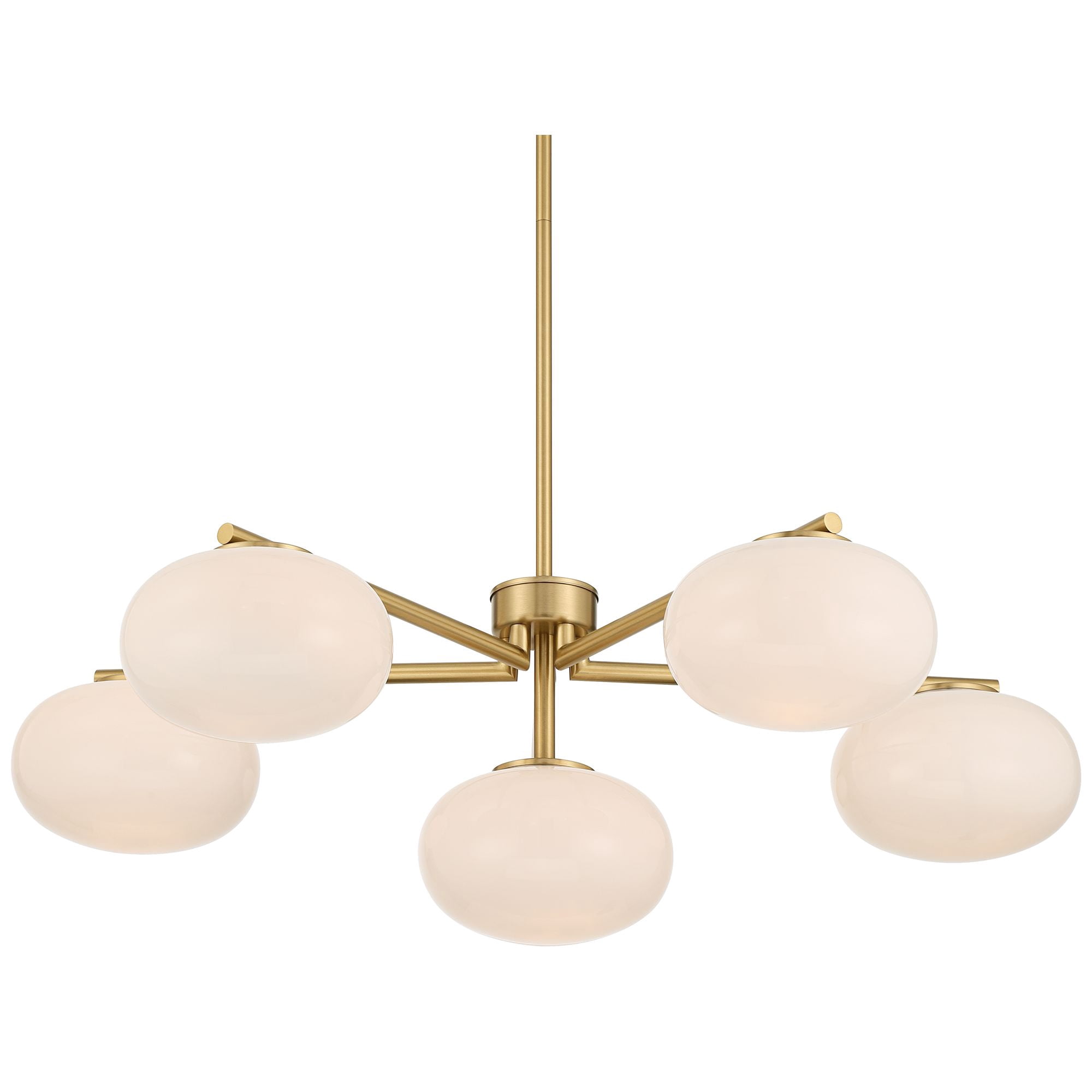 Possini Euro Design Possini Euro Damian 32" Wide Antique Brass and Opal 6-Light Chandelier