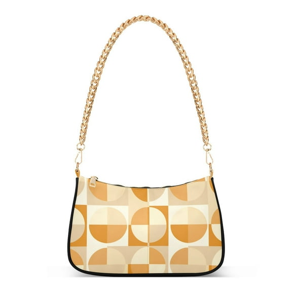 FORMRS Womens Shoulder Bag with Chain Strap Clutch Purse Cute Tote Handbag, Geometric Circles
