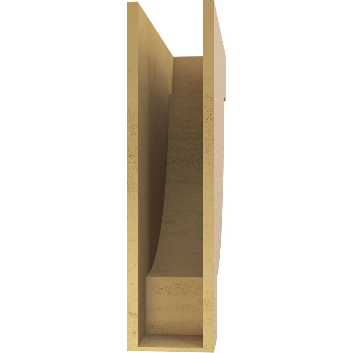 8"W x 32"D x 32"H Thin Alpine Rough Cedar Woodgrain TimberThane Corbel, Primed Tan
