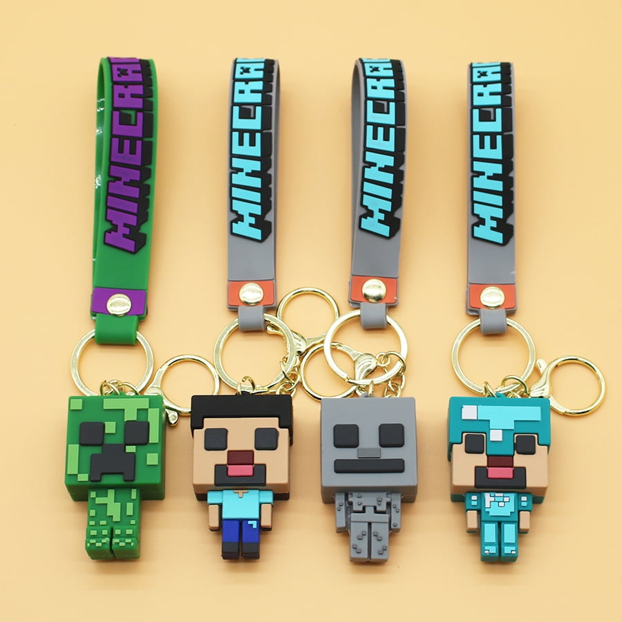 Minecraft Car Key Chain, Keychains Ring Key Fob Decoration
