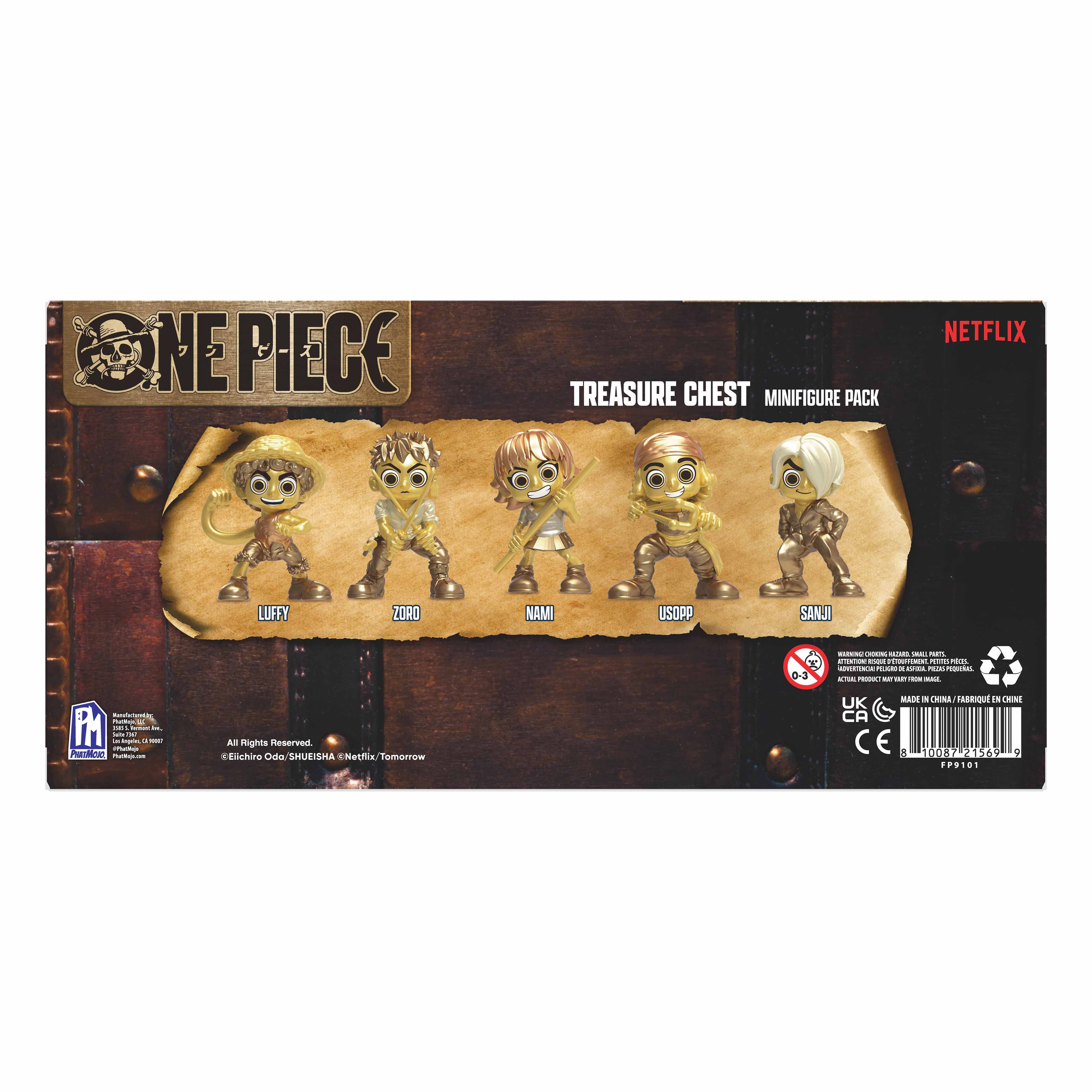 One Piece Treasure Chest Luffy, Zoro, Nami, Usopp & Sanji Mini Figure 5-Pack (Version 2)