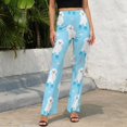 thumbnail image 5 of Womens Flare Bell Bottoms Pants, Skating Poodle Fun High Waisted Flare Leggings for Women, Stretchy Wide Leg Yoga Pants, 5 of 5